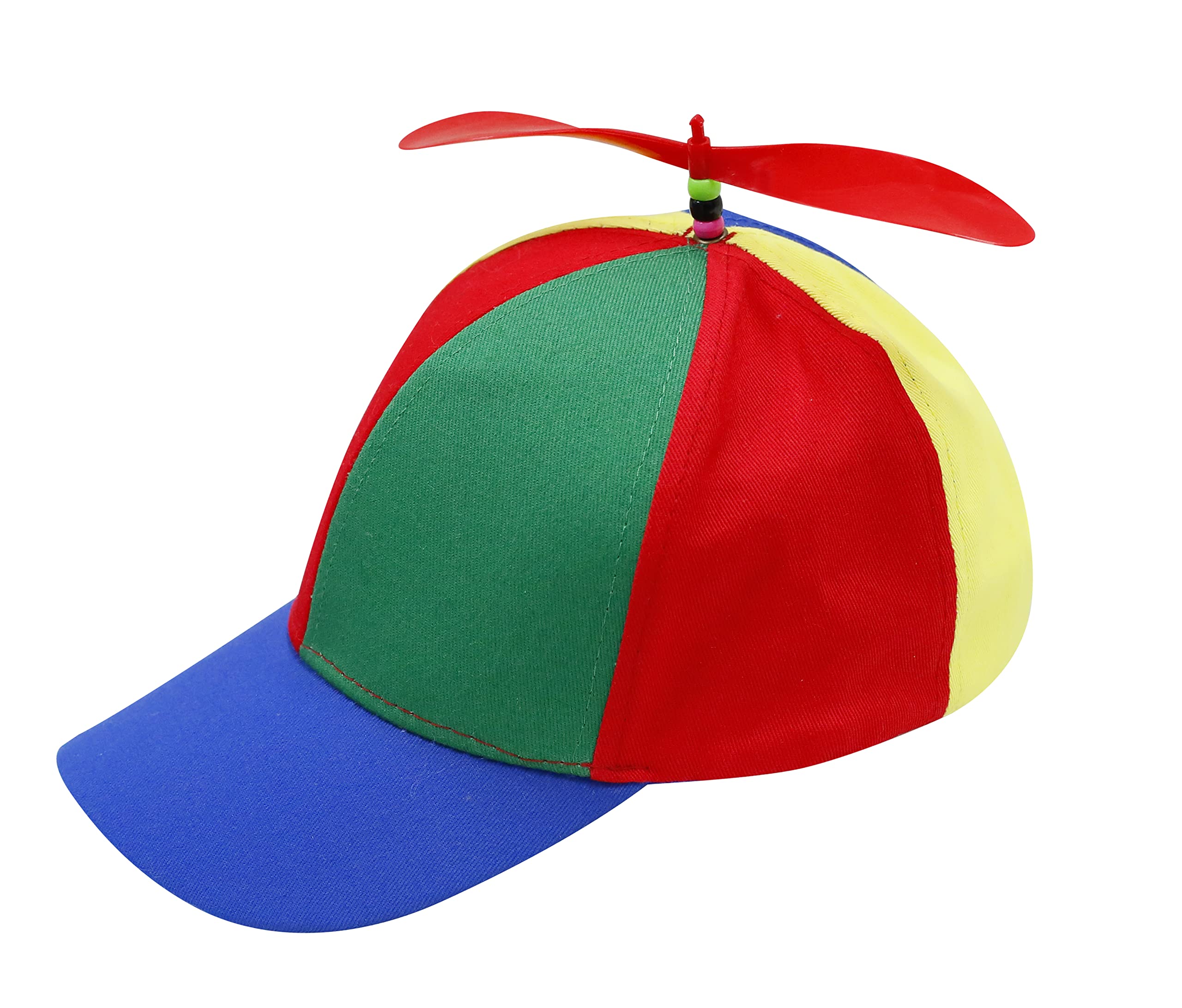Kuzhi Multi-Color Propeller Hat - Baseball Style (Blue Brim, L)
