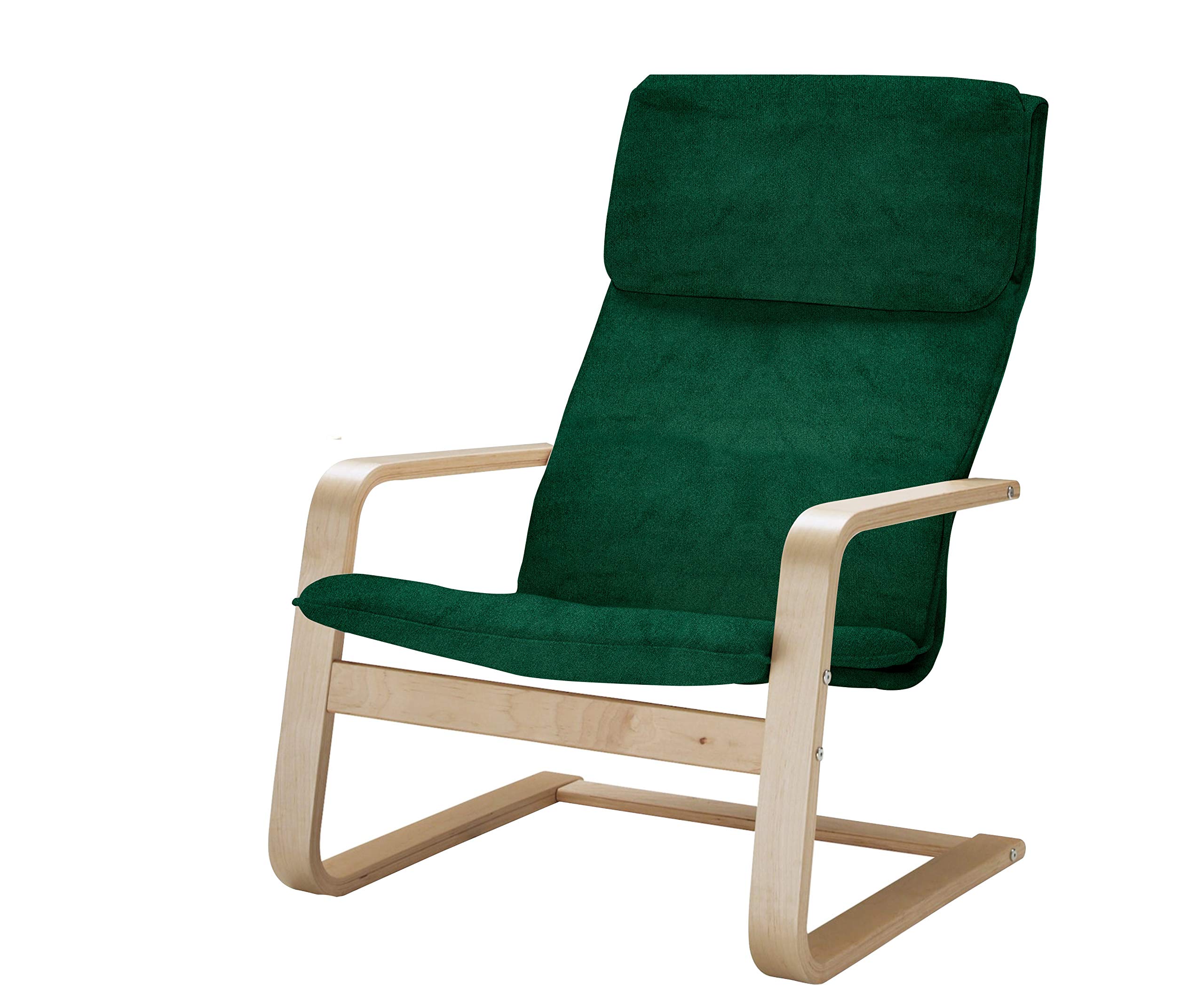 Vinylla Armchair Replacement Cover Compatible with IKEA Pello (Velvet - Green)