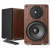 Roxel Onyx Active Bookshelf Speakers 100W RMS HDMI ARC Walnut