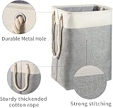 BrilliantJo 78L Large Collapsible Laundry Basket with Handles Beige Grey 60H x view 5