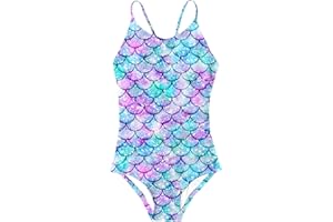 Idgreatim Little Girls One Piece Swimsuits Quick Dry Beach Swimwear Bathing Suit for Beach 3-10 Years