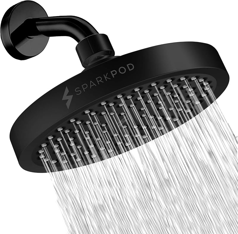 SparkPod Fixed Shower Head High Pressure Rain Brushed Nickel