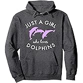 Just A Girl Who Loves Dolphins - Bottle Nose Dolphin Pullover Hoodie