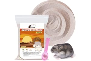 Rubor Hamster Bath Sand - No-Dust Desert Sand or Potty Litter Sand for Hamster Chinchillas Gerbil Mice Degu Small Animals - Soft and Healthy - 5.5lb