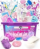 Original Stationery Unicorn Slime Kit Supplies Stuff for Girls Making Slime [Everything in One Box] Kids Can Make Unicorn, Glitter, Fluffy Cloud, Floam Putty, Pink