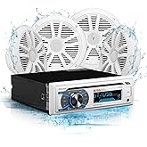 BOSS Audio Systems MCK508WB.64S Marine Boat Bluetooth Stereo & 6.5 Inch Speakers – CD DVD Player, AM/FM Radio Receiver Head Unit, Dipole Antenna