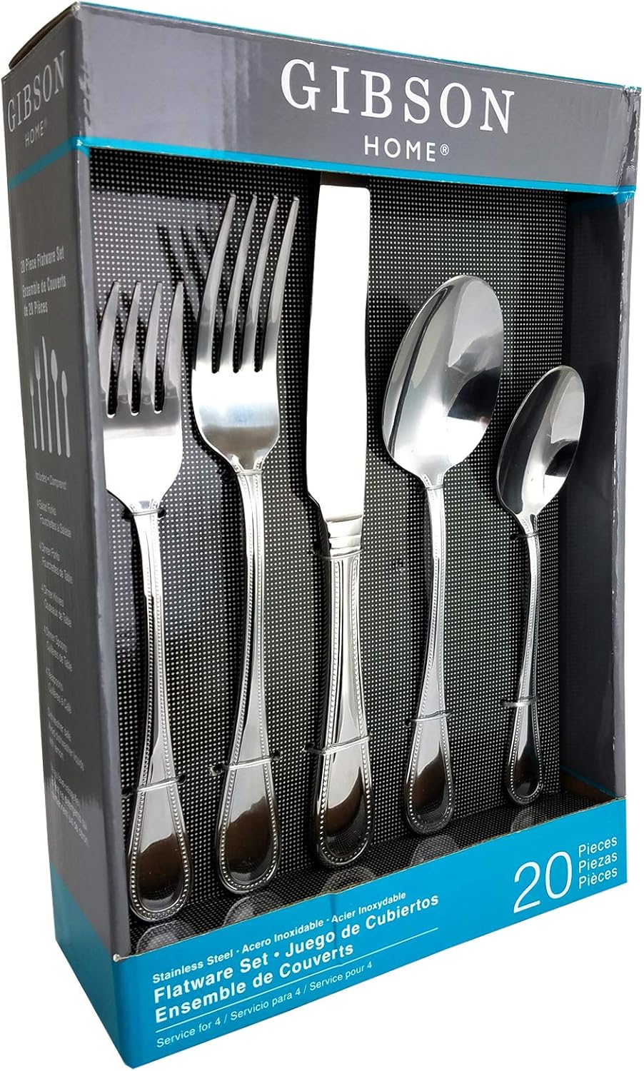 Graylyn 20 Pc Flatware Set, Mirror Polished, Hollow Handle, Stainless Stee