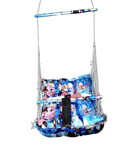 DD RETAILS All New Folding and Washable Indoor/Outdoor Cotton Hanging Home Swing Jhula for Baby with Safety Belt(6 Month-2 Years)