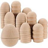 TAICHEUT 50 PCS Brown Paper Mache Easter Eggs, 3 Inch Paintable Easter Eggs, Blank Paper Eggs for Basket, Craft Decorations Supplies