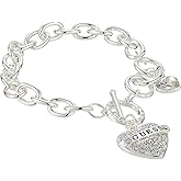 GUESS Heart Logo Charm Bracelet