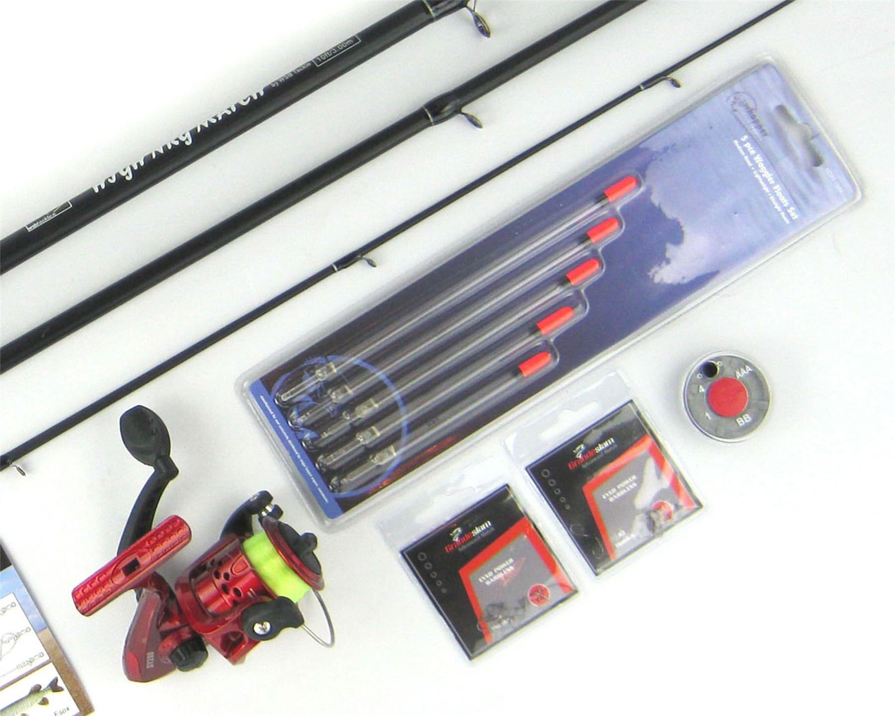 Beginners Starter Float Fishing Kit Outfit Set Carbon Rod Reel Hooks Floats Shot