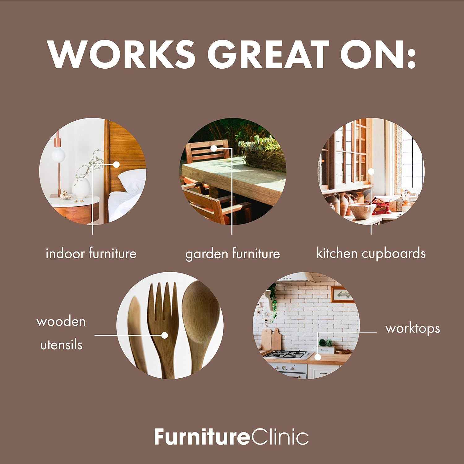 Furniture Clinic Danish Oil for Wood, Premium Finishing Oil to Enhance The Natural Beauty of Oak - Image 4