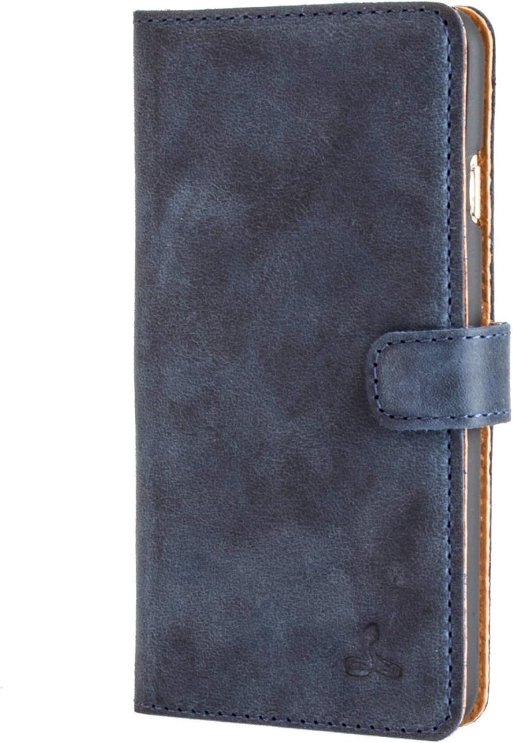 Snakehive Vintage Wallet for Apple iPhone 6S / 6 || Real Leather Wallet Phone Case || Genuine Leather & 3 Card Holder || Flip Folio Cover with Card Slot (Navy)