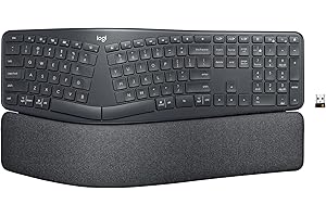 Logitech ERGO K860 Wireless Ergonomic Keyboard - Split Keyboard, Wrist Rest, Natural Typing, Stain-Resistant Fabric, Bluetoot