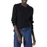 Amazon Essentials Women's 100% Cotton Crewneck Cable Sweater