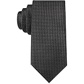 Calvin Klein Men’s Black Solid and Pattern Neckties – Dress Ties for Work, Weddings & Formal wear (Standard & Extra Long)