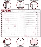 Giftinghouse 2026 Wall Planner A1 Laminated Full Year UK Mount Stickers view 3