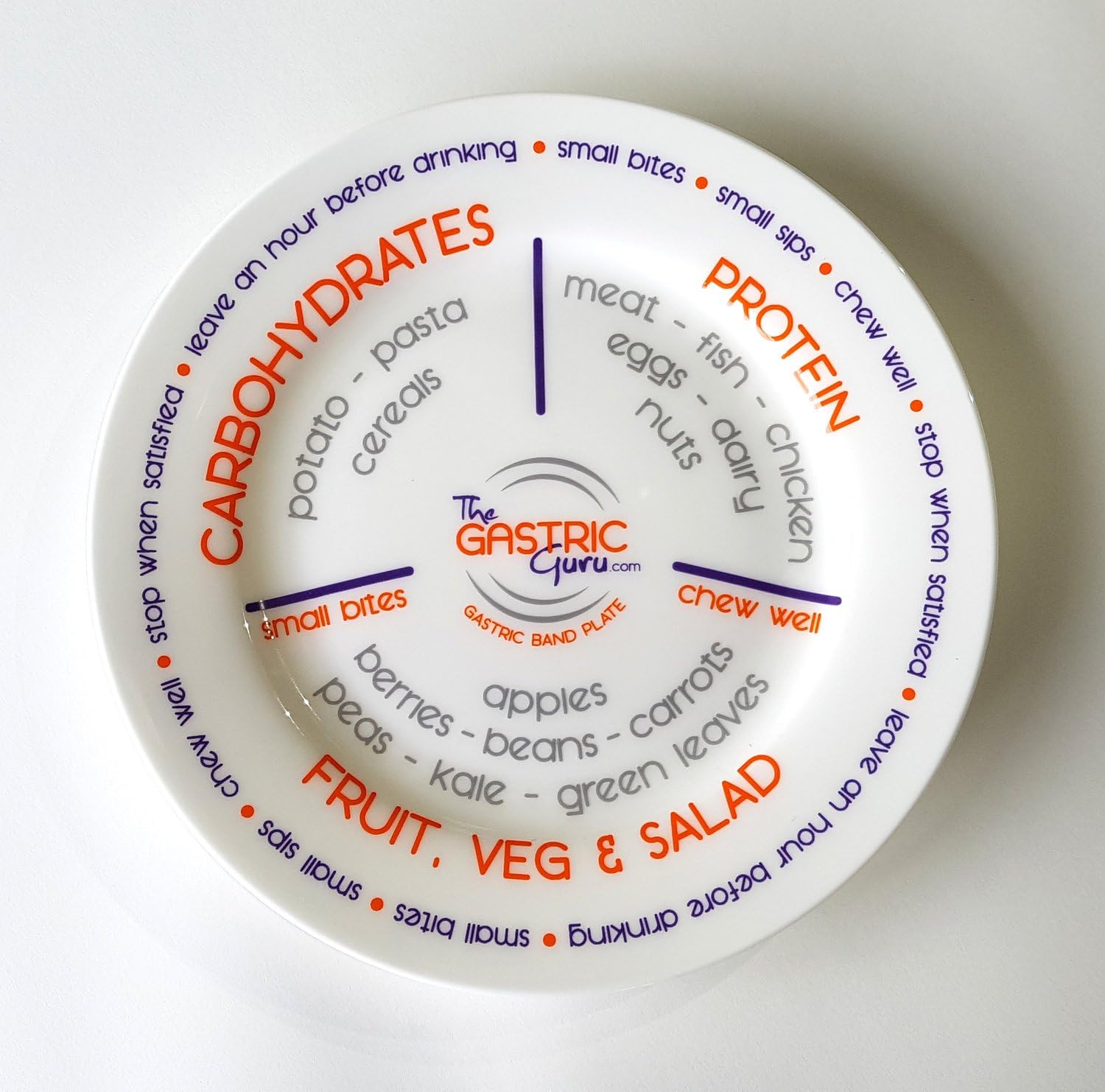 Portion Control Plate Fine Bone China The Gastric Band Portion