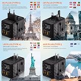 BigFish Universal Travel Adapter 65W USB C PD 4 USB Ports EU UK US AU view 3