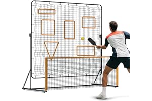 MR Pickleball Rebounder 6’x6’, Adjustable Angle & Height Pickleball Rebounder, Tennis Rebound Net, Pickleball Solo Training E