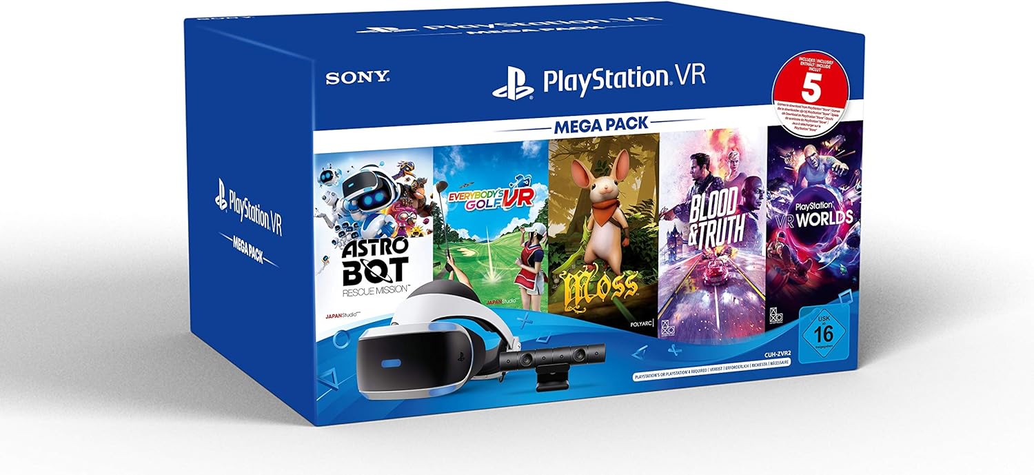 Sony PlayStation VR Mega Pack + 5 Spiele Bundle PS4 Virtual Reality