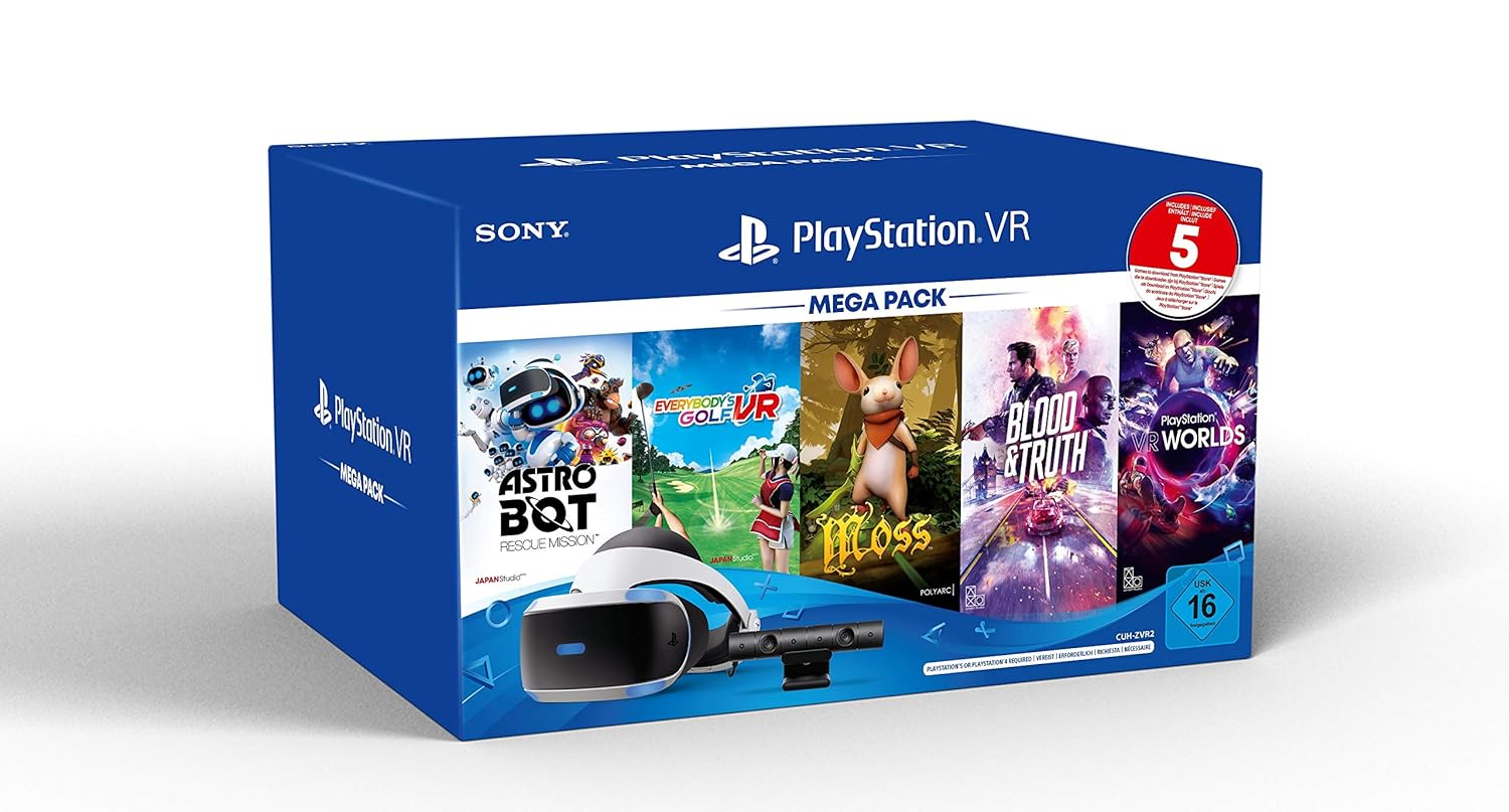 Sony Interactive Entertainment PS VR Mega Pack 3 inkl. PS VR-Headset / PS Camera / PS Camera-Adapter / 5 Spiele (Gutscheincode): Amazon.de: Games - 