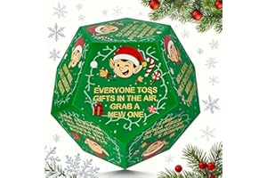ZHURONGGOD Santa Swap Gift Exchange Dice - 2026 Edition, 12 Unique Sides for Endless Holiday Fun, Oversized 3x3x3in High-Density Food-Grade PU, Perfect for Family Gatherings and Office Parties(Green B)