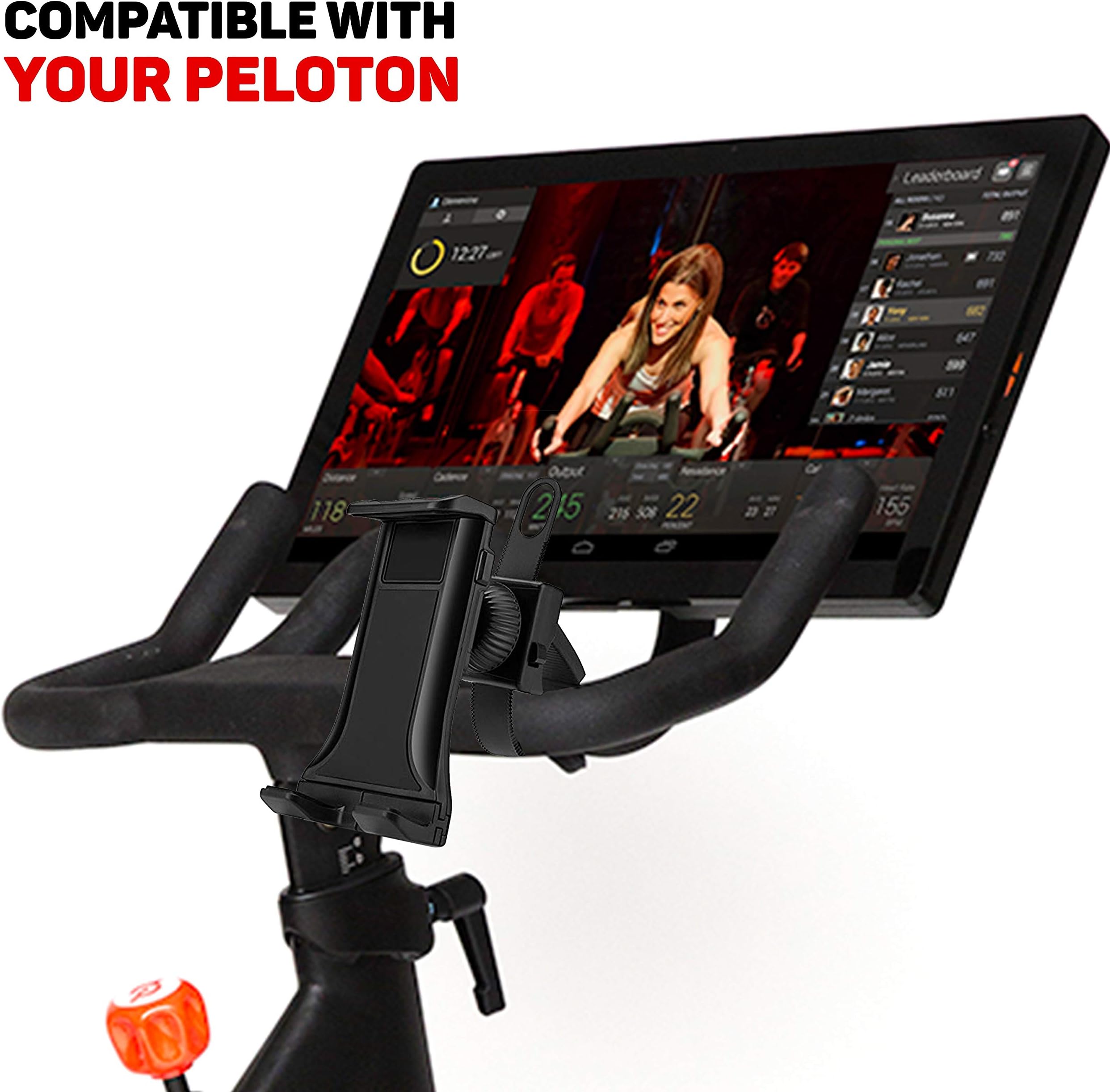 Peloton Phone/Tablet Holder , Indoor Cycling Bike Mount, 360 Swivel Stand for 4-12" Tablets/Cell Phones