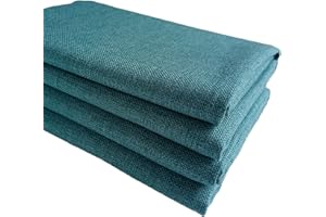 TinaKim Upholstery Fabric, Faux Linen Mateiral, for Tablecloth Sofa Couch Chair Cover Sewing Repair (Blue 11, 2 Yards (57x 72 inch))