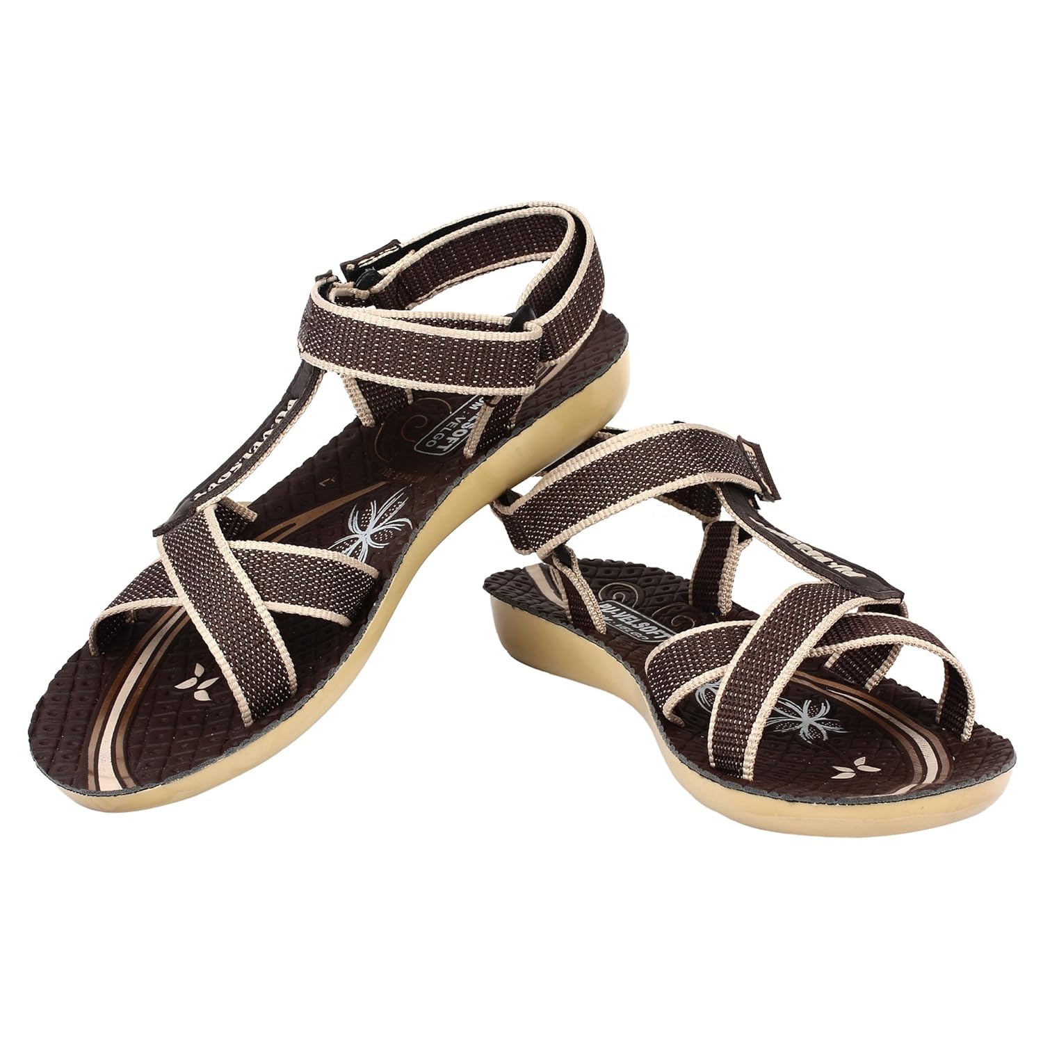 earton women/girls brown-958 sandals & floaters
