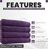GC GAVENO CAVAILIA Large Towels Bath Sheet 4 Pack 75x135 cm 450 GSM Purple view 2