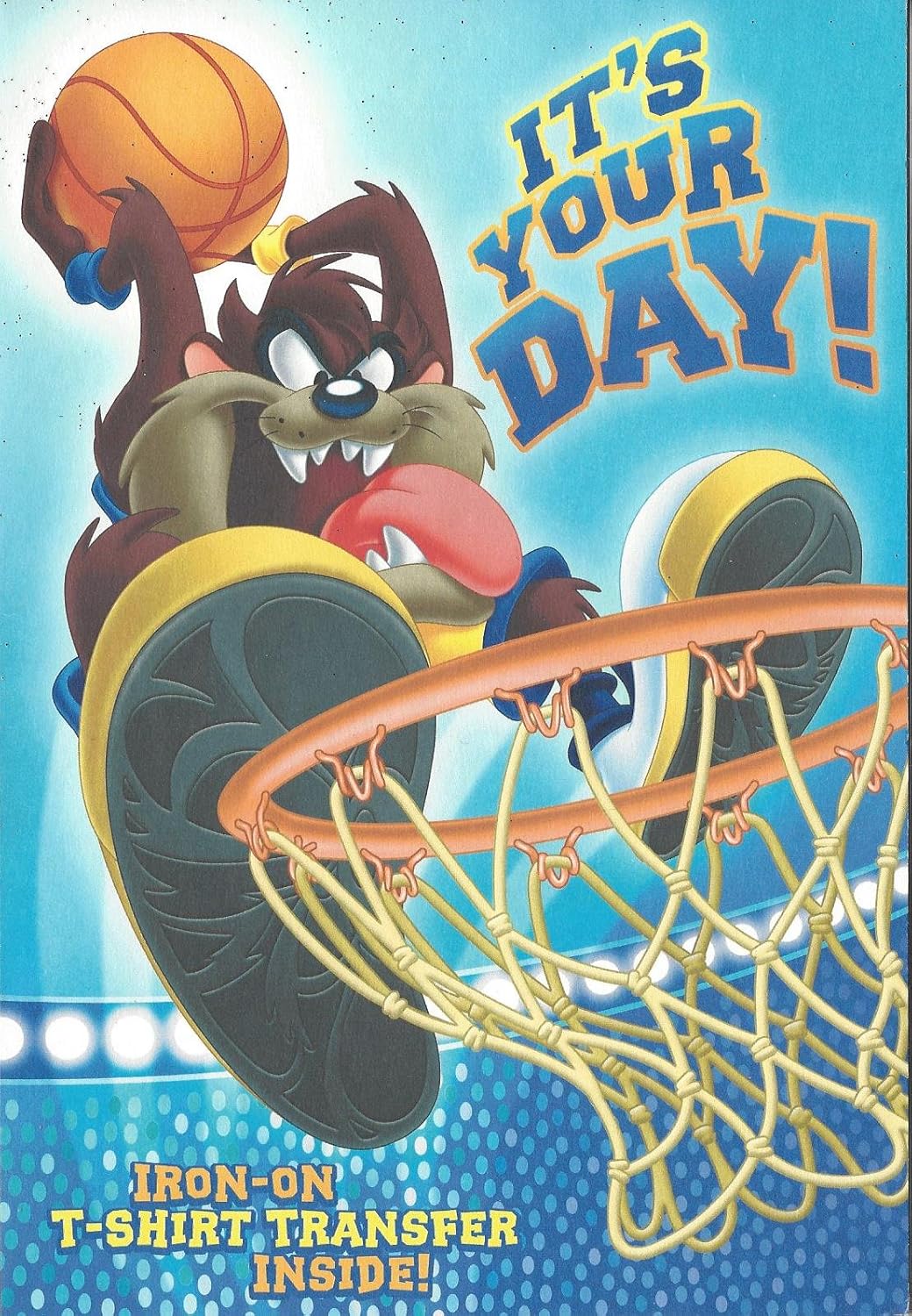 Space Jam Taz Birthday Card w/ Red Shoe Laces Amazon.co