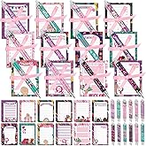 Eaasty 48 Pcs Womens History Month Notepads and Ballpoint Pens with Ribbon Womens History Month Gifts Bulk for Classroom Office Party Favors Events Festival Celebration Supplies
