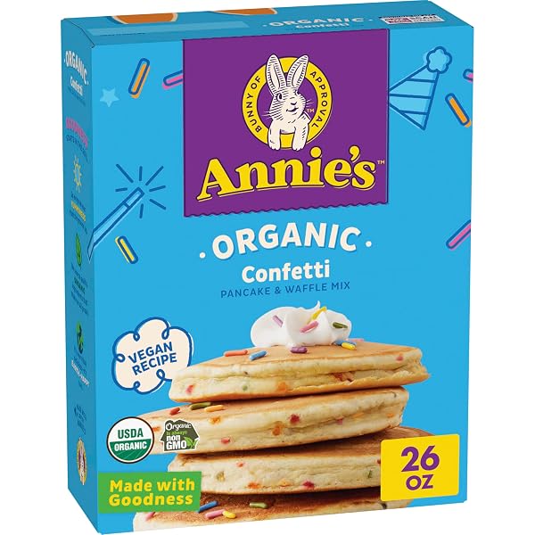ANNIE’S ORGANIC CONFETTI PANCAKE AND WAFFLE MIX, KIDS...