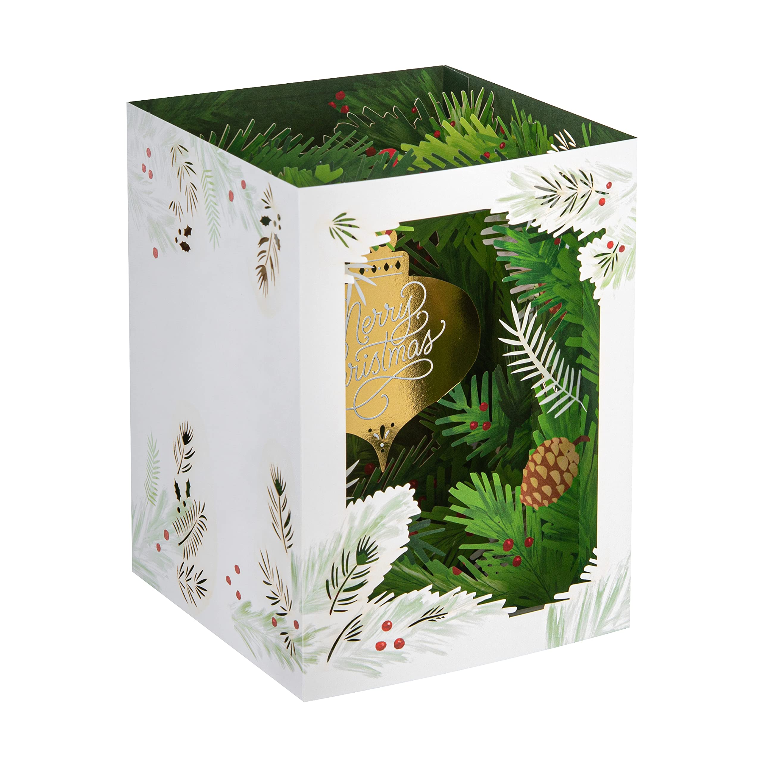 Hallmark Christmas Card for Both - Traditional 3D Pop Up Bauble Design
