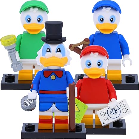 LEGO 71024 Disney Serie 2 Minifiguren: Tick #3, Trick #4, Track #5 und Dagobert Duck #6