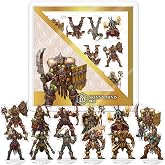 Skinny Minis Orcs Miniatures Set, 12 Flat Minis, D&amp;D Compatible, 2D Acrylic Figures for Tabletop RPGs, 5e &amp; Pathfinder Monster Minis