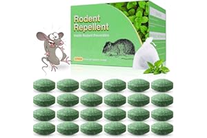 EFFVES Natural Mice Repellent 24-Pack - Effective Peppermint Mouse Deterrent for Indoor & Outdoor, Safe for Family & Pets, Ideal for Home, Car & Garden Protection