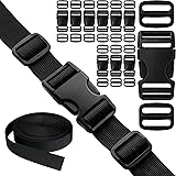 HISUNTEC Buckles Straps Set 1 inch: 10 pack Side
