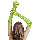 Long Gloves Costume Women Long Satin Opera Gloves Elbow Length Halloween Cosplay 1920s Gatsby Evening Party Dress Up