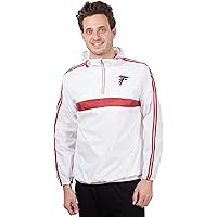 Ultra Game NFL Men's Quarter Zip Pullover Hoodie Packable Windbreaker Jacket