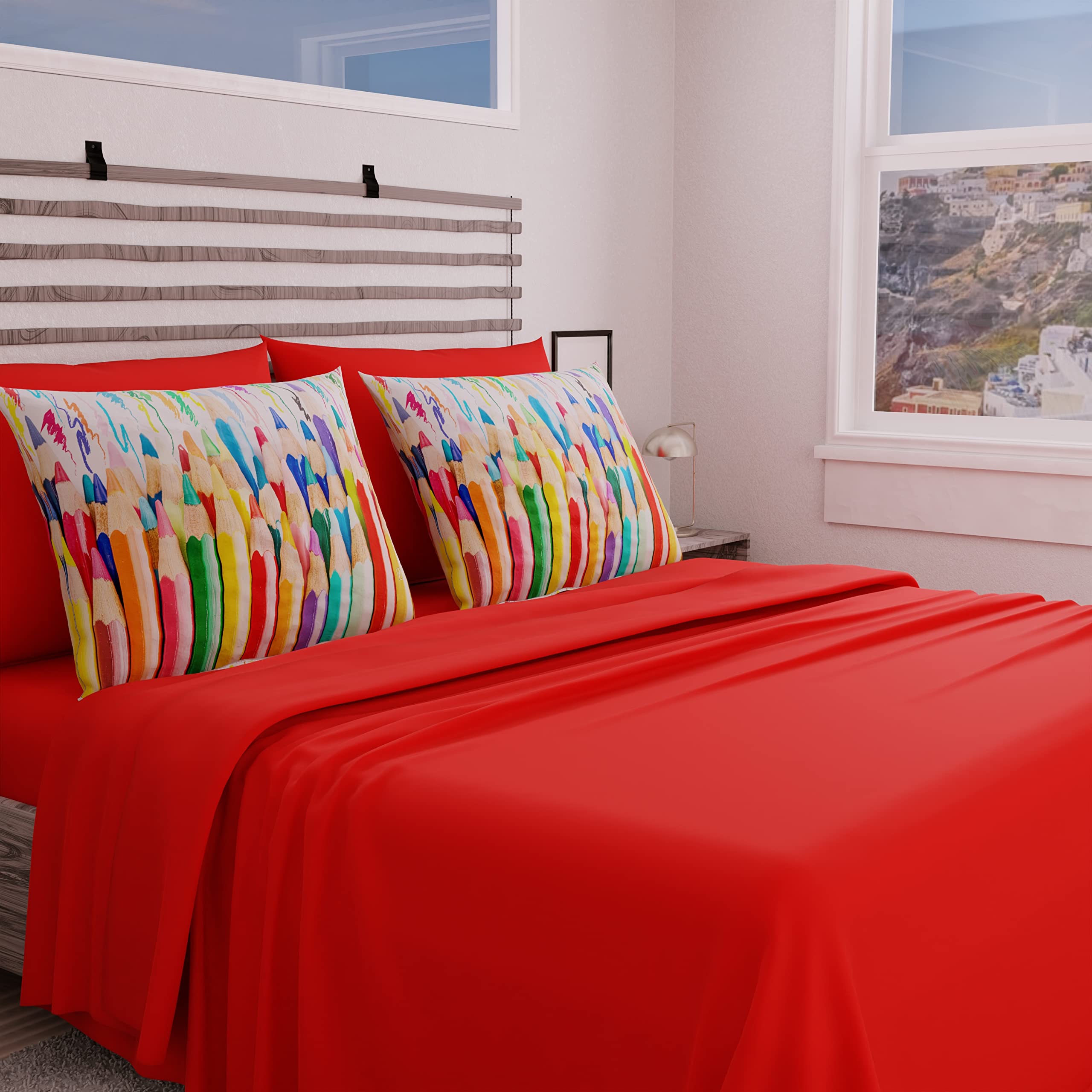 PETTI Artigiani Italiani - Complete Bed Set, Single Sheets, Pencil Sheets, Double Bed Set, Printed on Pillowcases Only 100% Made in Italy