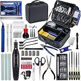 124Pcs 3D Printing Accessory Tools with Tool Bag | Remove/Trim and Finish 3D Print, Deburring Tool, Nozzle Cleaning, Removal Scrapers, Finishing Tools