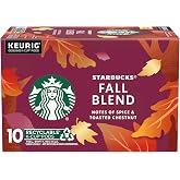 Starbucks K-Cup Coffee Pods, Fall Blend Medium Roast Coffee for Keurig Makerss, 100% Arabica, Limited Edition, 1 Box (10 Pods)