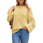 Arach&Cloz Women Wool Bend Soft Warm Fuzzy Loose Fit Fall Sweater 2025