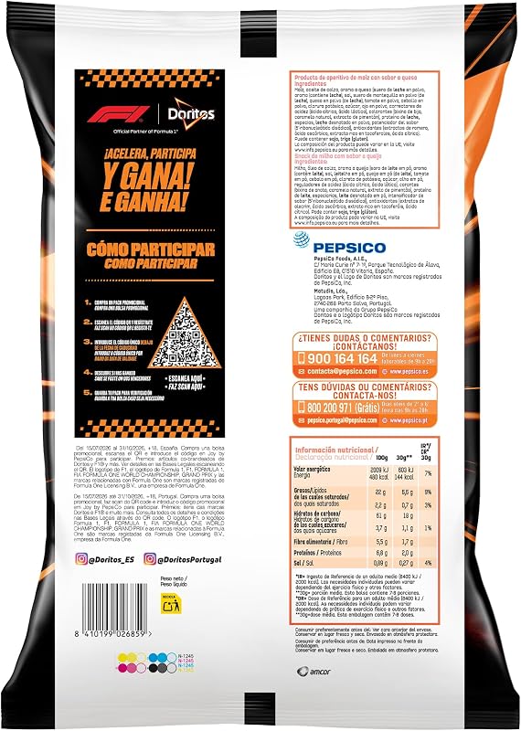 Tex Mex, Nachos con sabor a queso, Producto de Aperitivo, bolsa familiar, 225 gr