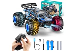 BIFYTON Remote Control Car, 1:18 Scale Rc Cars, All-Terrain RC Truck with LED Light, 20KM/H, Rechargeable, 2WD, 2.4GHz, Sturdy PVC Shell, Remote Control Truck for Boys 4-7 8-12, Beginner