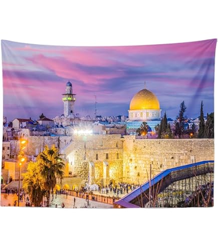 BELECO 20x10ft Jerusalem Wailing Wall Backdrop - Western Wall Fabric Photography Background