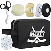 Realspring Hockey Tape Loaded Accessory Bag with Hockey Accessories, 3 Rolls of Tapes, Tape Scissor, Stick Wax, Skate Laces Essentials Gifts