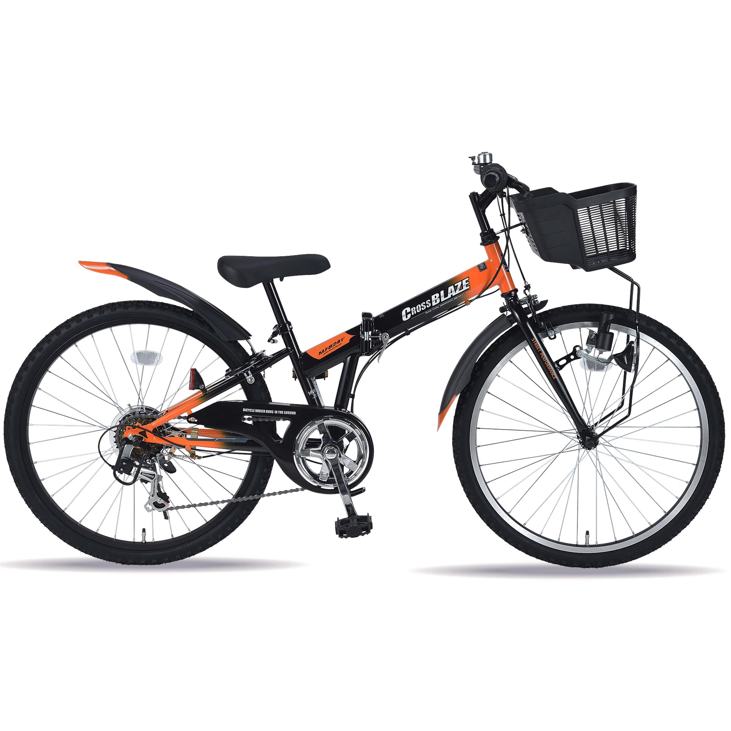 MYPALLAS(マイパラス) 折畳ジュニアMTB24インチ 6段ギア 子供用自転車 ライト カギ ドロヨケ標準装備 誕生日プレゼント 贈り物 キッズバイク 自転車 男の子 MJ824F ブラック商品画像